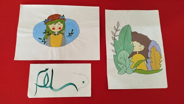 هم‌زمان با هفته فرهنگ و هنر؛ آثار هنری دانش‌آموزان دبیرستان بنت‌الهدی صدر در نورآباد به نمایش درآمد