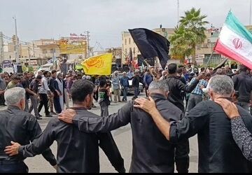 مراسم چهلمین روز شهادت رهبر شهید امت و تجدید بعیت با رهبر جدید انقلاب در رودان