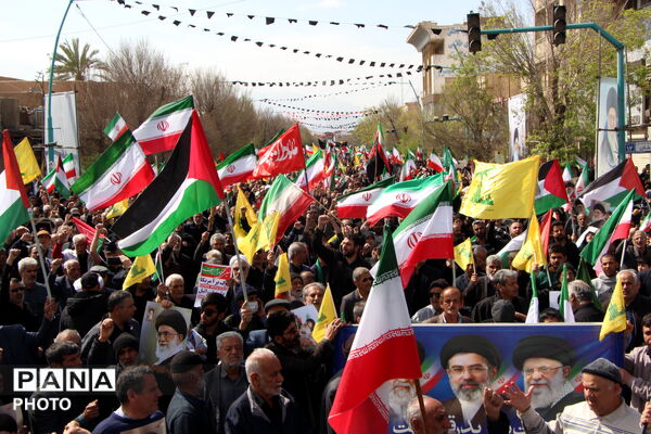 قاب هایی از حماسه آفرینی یزدی ها در روز قدس
