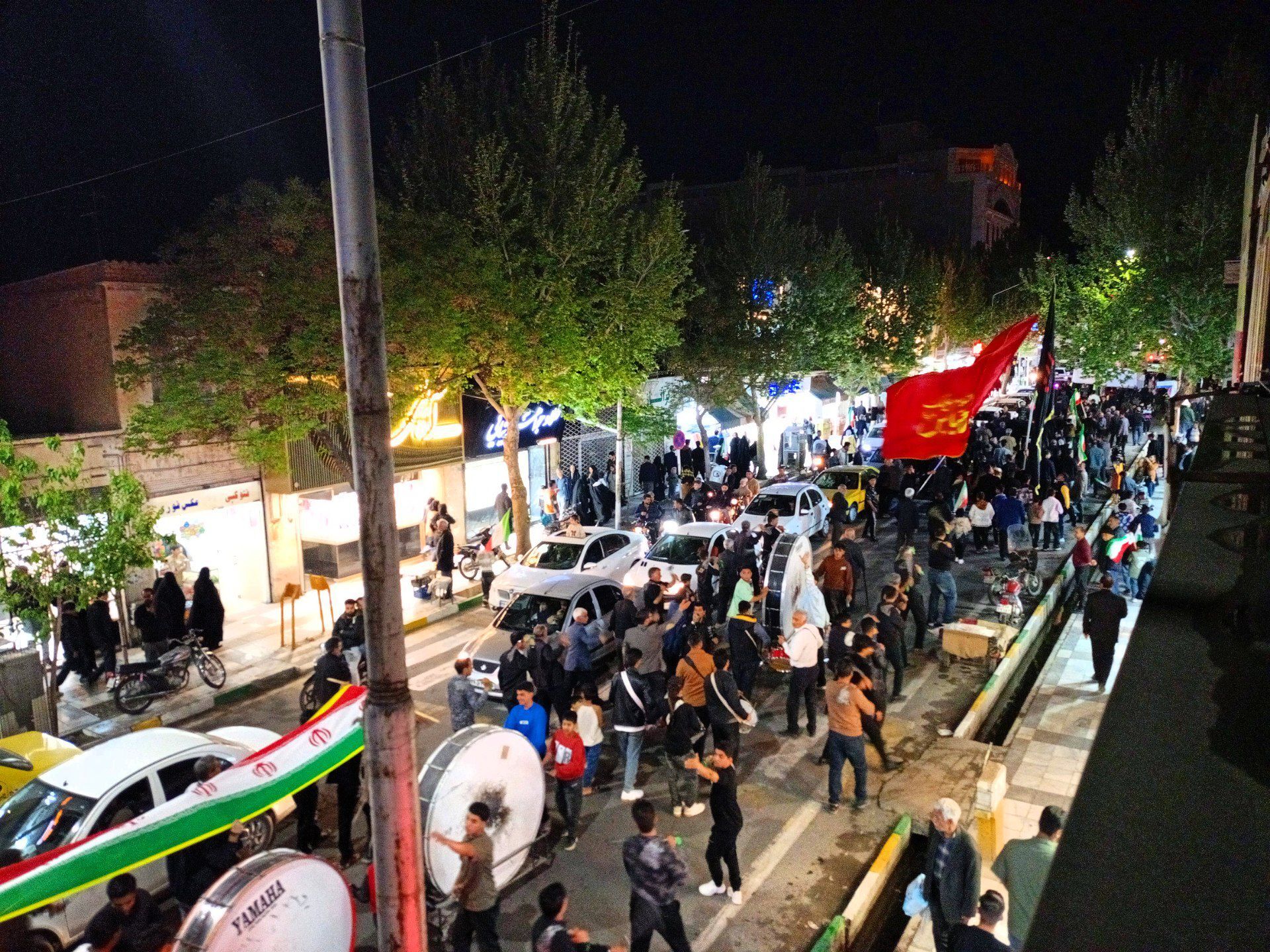 عزاداری هیأت های روستای سعد الدین در مراسم شبانه شهرستان کاشمر