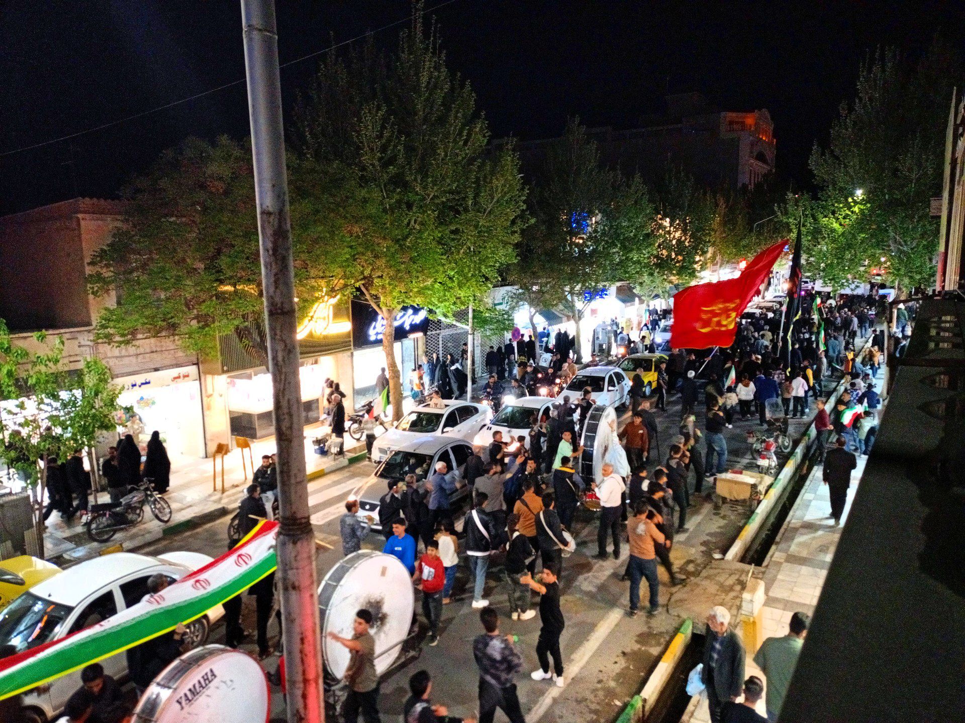 عزاداری هیأت های روستای سعد الدین در مراسم شبانه شهرستان کاشمر
