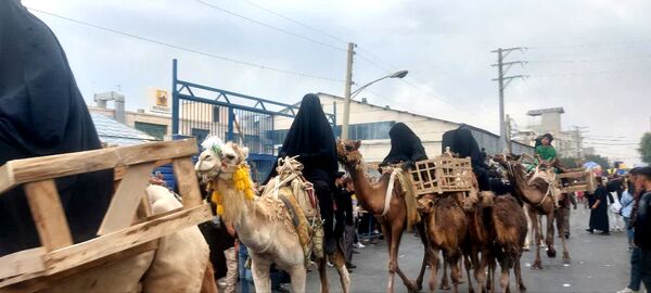 استقبال عزاداران حسینی از کاروان نمادین اسرای کربلا در قم