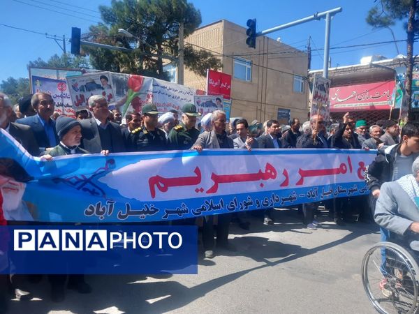 راهپیمایی باشکوه روز جهانی قدس در شهرستان خلیل‌آباد