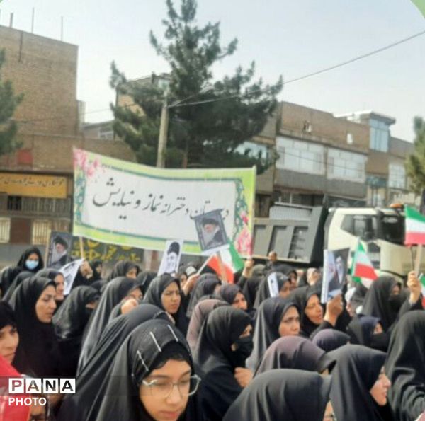 راهپیمایی باشکوه مردم باخرز در روز جهانی قدس، فریاد خونخواهی و آزادی در آخرین جمعه ماه رمضان