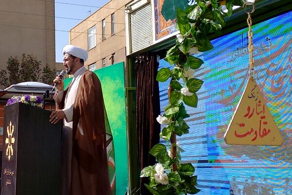 مراسم آغاز سال تحصیلی و نواختن زنگ مقاومت