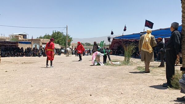 تعزیه‌خوانی روز عاشورا در روستای سلطان میدان خراسان رضوی