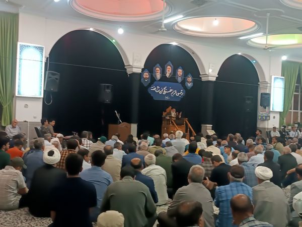 مراسم نخستین سالگرد شهادت شهدای خدمت در مسجد الهادی نیشابور 