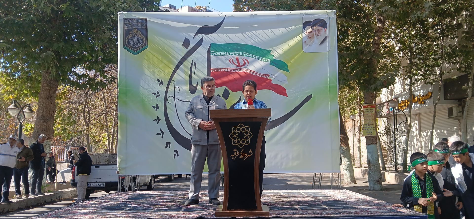 حضور پرشور مردم در راهپیمایی ۱۳ آبان طرقبه