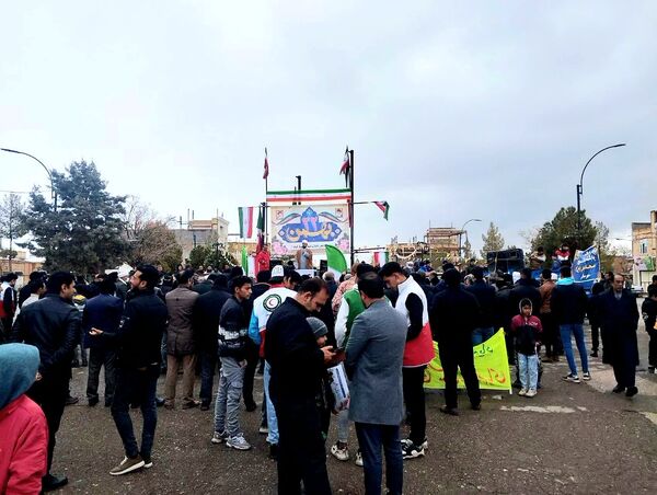 راهپیمایی 22 بهمن در شهر سلامی