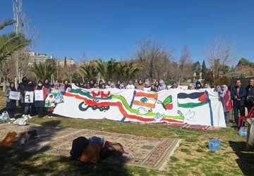 نقاشی همگانی ، پویش آخراشه ، چون ما هستیم در پارک جنت شیراز 