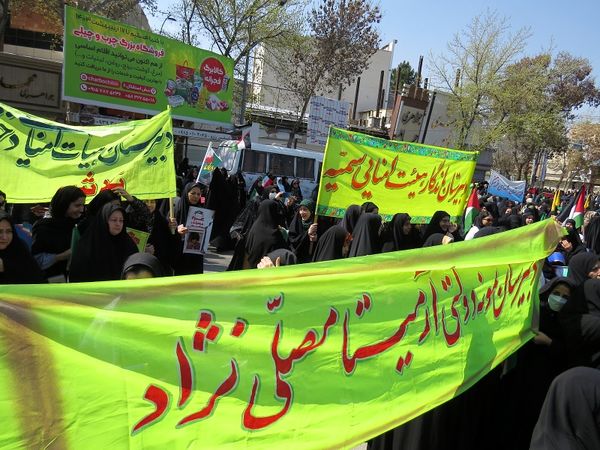 راهپیمایی روز قدس در شهرستان بجنورد 