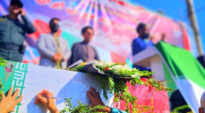 استقبال باشکوه از پیکر۶ شهید گمنام در شهرستان باشت