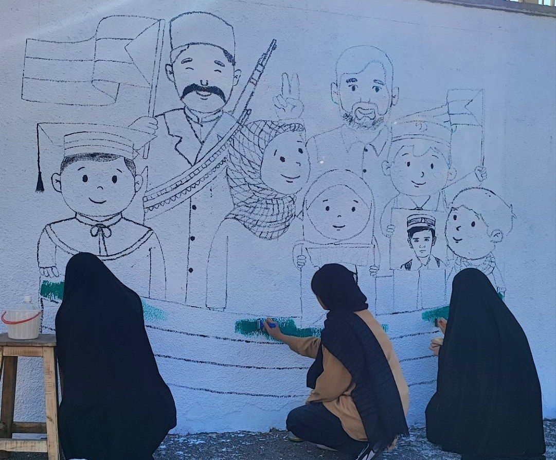 الهام‌بخش نقاشی امید در کوچه‌های داغ‌دیده