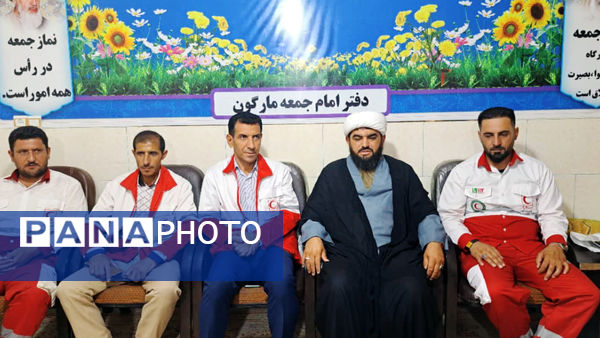 دیدار رئیس و کارکنان جمعیت هلال احمر با امام جمعه مارگون