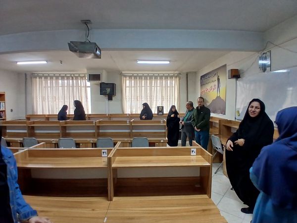 افتتاحیه سالن مطالعه شهید سردار سلیمانی در دبیرستان آزرم ناحیه یک مشهد