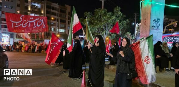 تداوم خروش شبانه مردم همدان در حمایت از آرمان‌های انقلاب