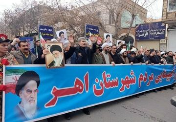 خروش مردم اهر در محکومیت اغتشاشات اخیر