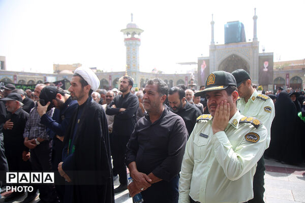 دسته عزاداری خادمان حرم حضرت معصومه(س) در سالروز شهادت امام رضا(ع)