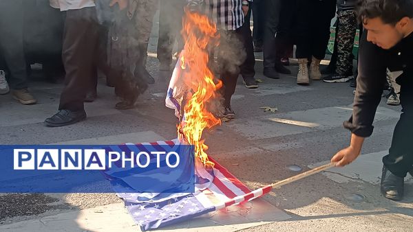 راهپیمایی مردم نیشابور و اعلام حمایت خود از مردم مظلوم عزه و لبنان 