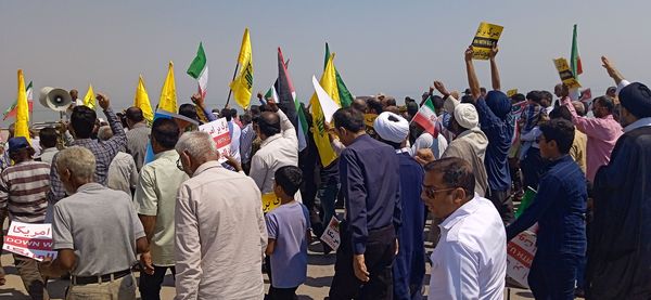 راهپیمایی روز قدس در جزیره هرمز‌