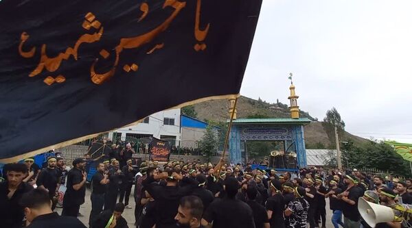روستای نوسر میزبان دسته‌های عزاداری روز تاسوعا