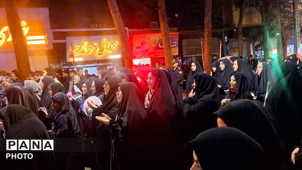 راهپیمایی مردم باخرز برای خونخواهی شهیدان و رهبر انقلاب اسلامی