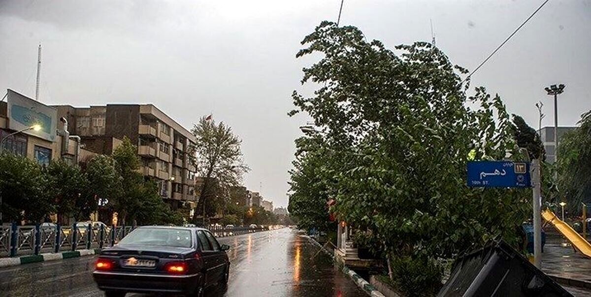 باد شدید و باران‌های پراکنده در راه تهران