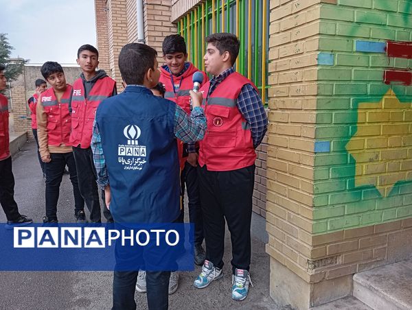 بیست و ششمین مانور سراسری زلزله در مدرسه امام جعفر صادق (ع) شهرستان پردیس