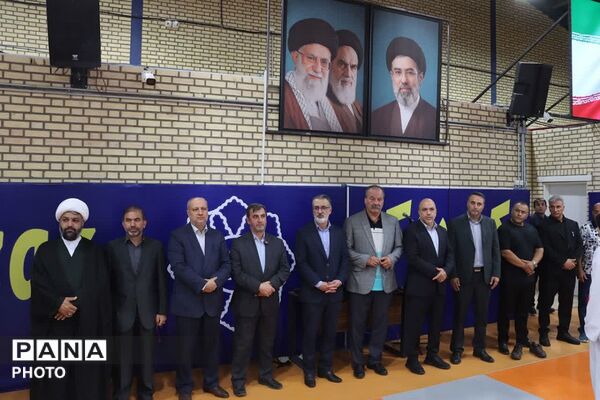 آیین افتتاحیه خانه کشتی و ورزش‌های رزمی شهید حاجی زاده در کهریزک 