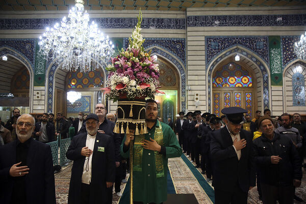جشن عید مبعث در شب و روز بارانی حرم حضرت معصومه(س)