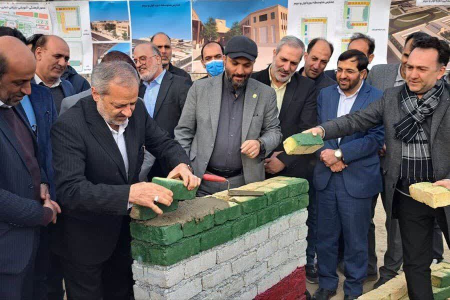 آیین خشت گذاری ۸ مدرسه ۲۱ کلاسه با حضور وزیر آموزش و پرورش در ملارد 