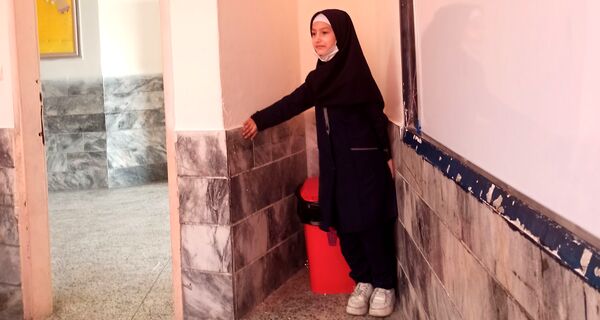 مانور زلزله در مدرسه مهندس رحمانی فرد مشهد