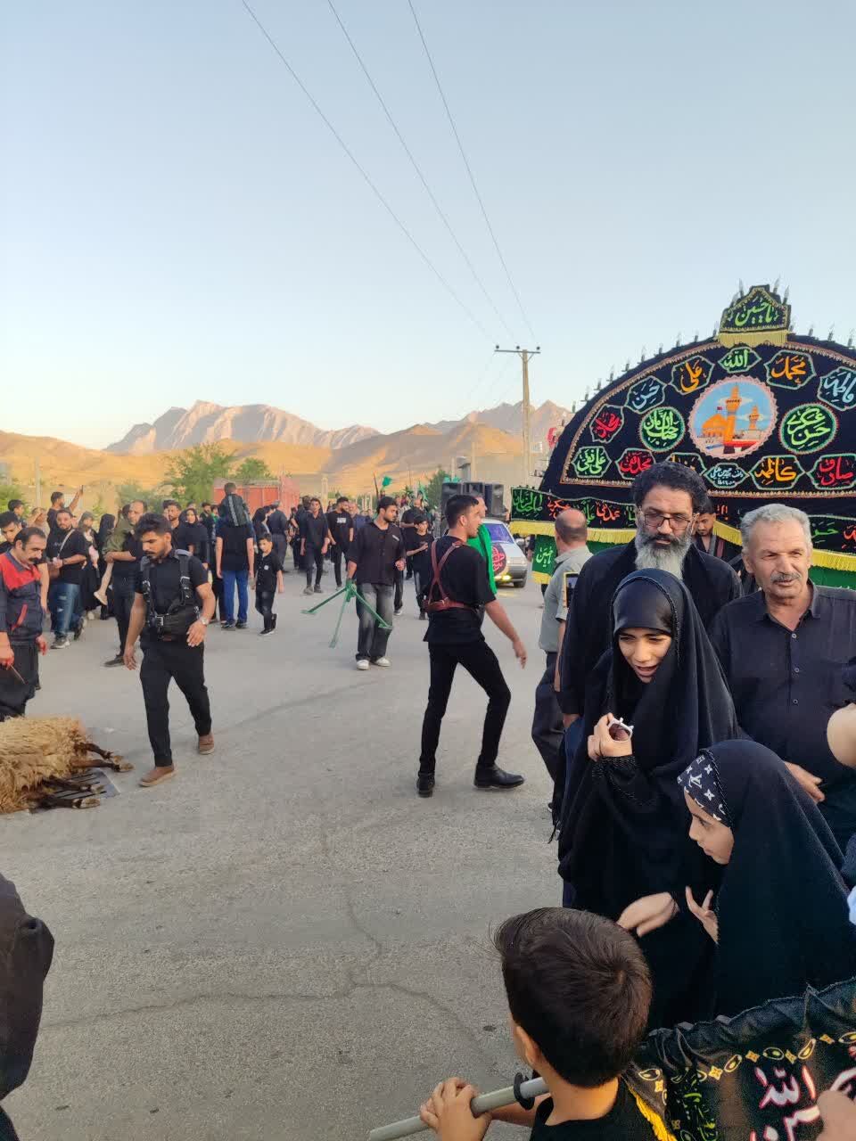قافله نمادین کربلا در روستای علی آباد پیشکوه تفت