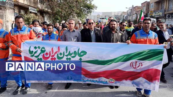 خروش پرشور مردم کازرون در جشن 47 سالگی پیروزی انقلاب اسلامی