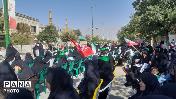 تجمع مردم  جان فدا در خیابان های فامنین