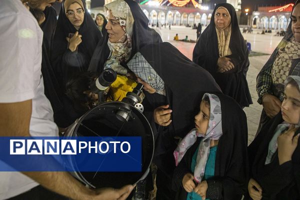 رصد زیباترین خسوف قرن از آسمان مسجد جمکران