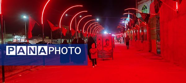 مراسم تشییع نمادین فاطمه زهرا(س)  در مسجد محمد رسول الله(ص) شهرستان شیروان