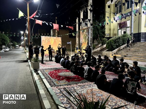شور حسینی در شهرک ینگی امام  در شب اول محرم 