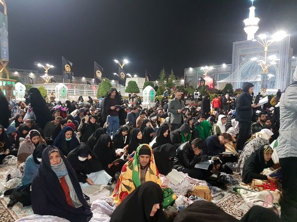 مراسم شب احیای بیست و سوم درحرم مطهر رضوی