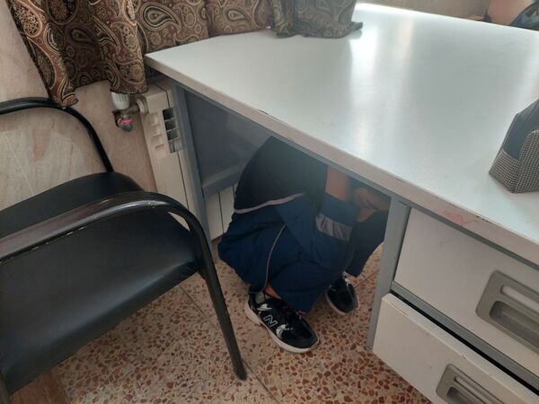 مانور زلزله در مدرسه مرحوم عباسی ملکان