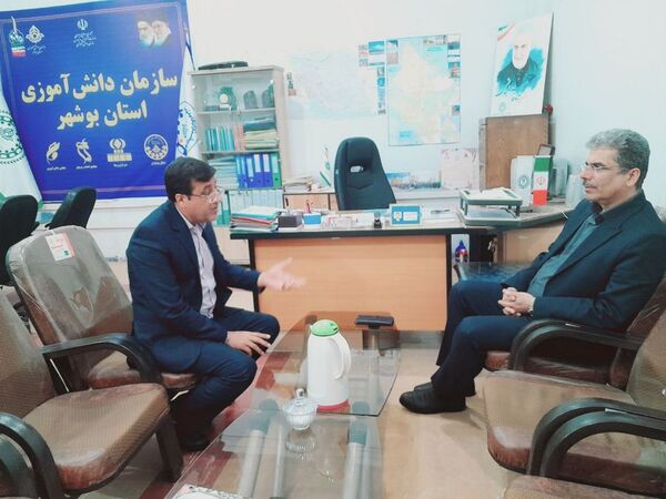 جلسه هم‌اندیشی و بازدید معاون پرورشی و فرهنگی آموزش و پرورش استان بوشهر از سازمان دانش‌آموزی بوشهر