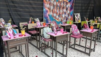 آیین نواختن زنگ مهر در دبیرستان علامه طباطبایی مشهد