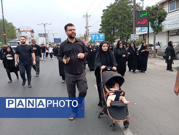 پیاده‌روی جاماندگان اربعین حسینی در نور 