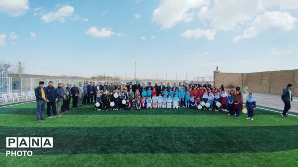 افتتاح آموزشگاه چهارکلاسه روستای احمد آباد در بخش هزار مسجد و زمین چمن مصنوعی شهدای روستای قلعه نو