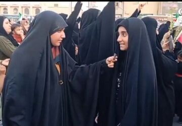 راهپیمایی مردم برازجان در حمایت از نیروهای مسلح و همبستگی و اتحاد ملت در برابر دشمن صهیونیستی