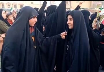 راهپیمایی مردم برازجان در حمایت از نیروهای مسلح و همبستگی و اتحاد ملت در برابر دشمن صهیونیستی