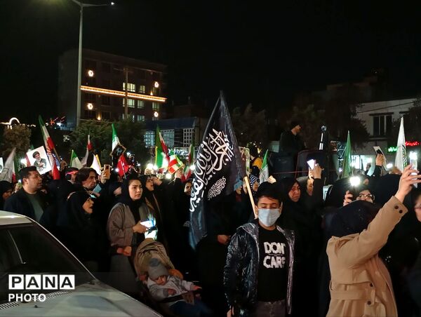 حرکت دسته عزاداری در شهرستان نیشابور