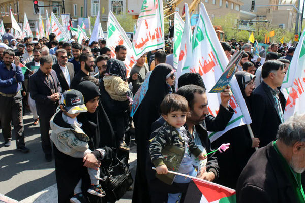 اعلام همبستگی مردم قم با فلسطین در راهپیمایی روز جهانی قدس