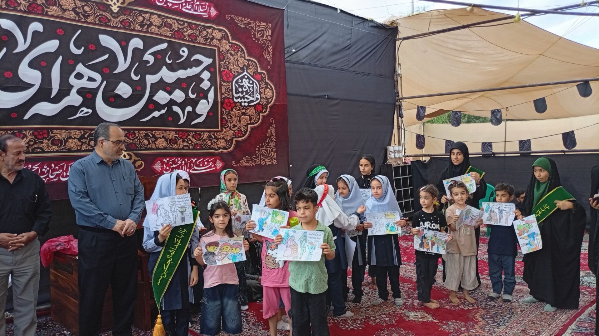 دانش‌آموزان ملایری در موکب سفیر اربعین