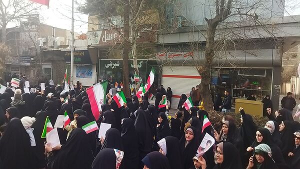 حضور افشار مختلف مردم نیشابور در راهپیمایی ۲۲ بهمن 